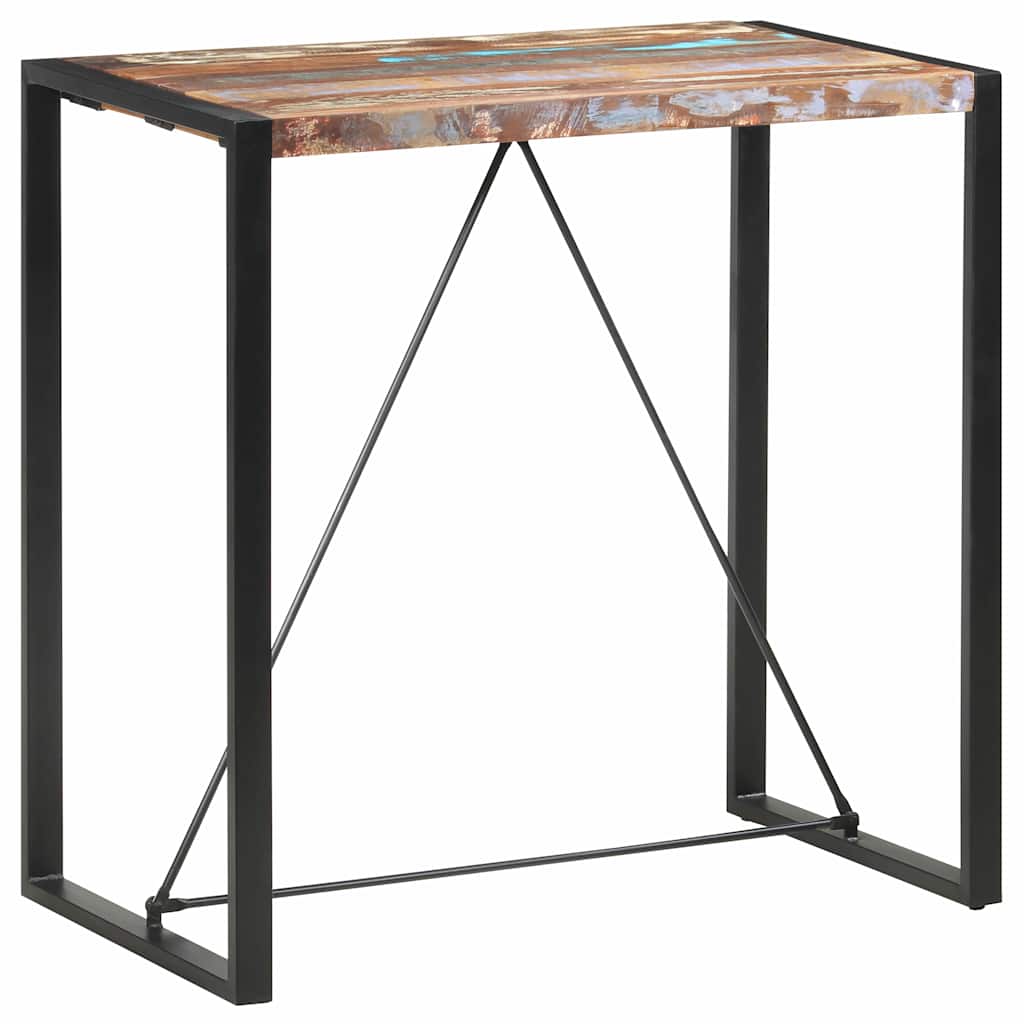 Tömör újrahasznosított fa bárasztal 110 x 60 x 110 cm 9