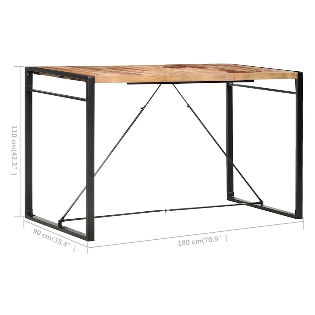 Tömör akácfából bárasztal 180 x 90 x 110 cm 5