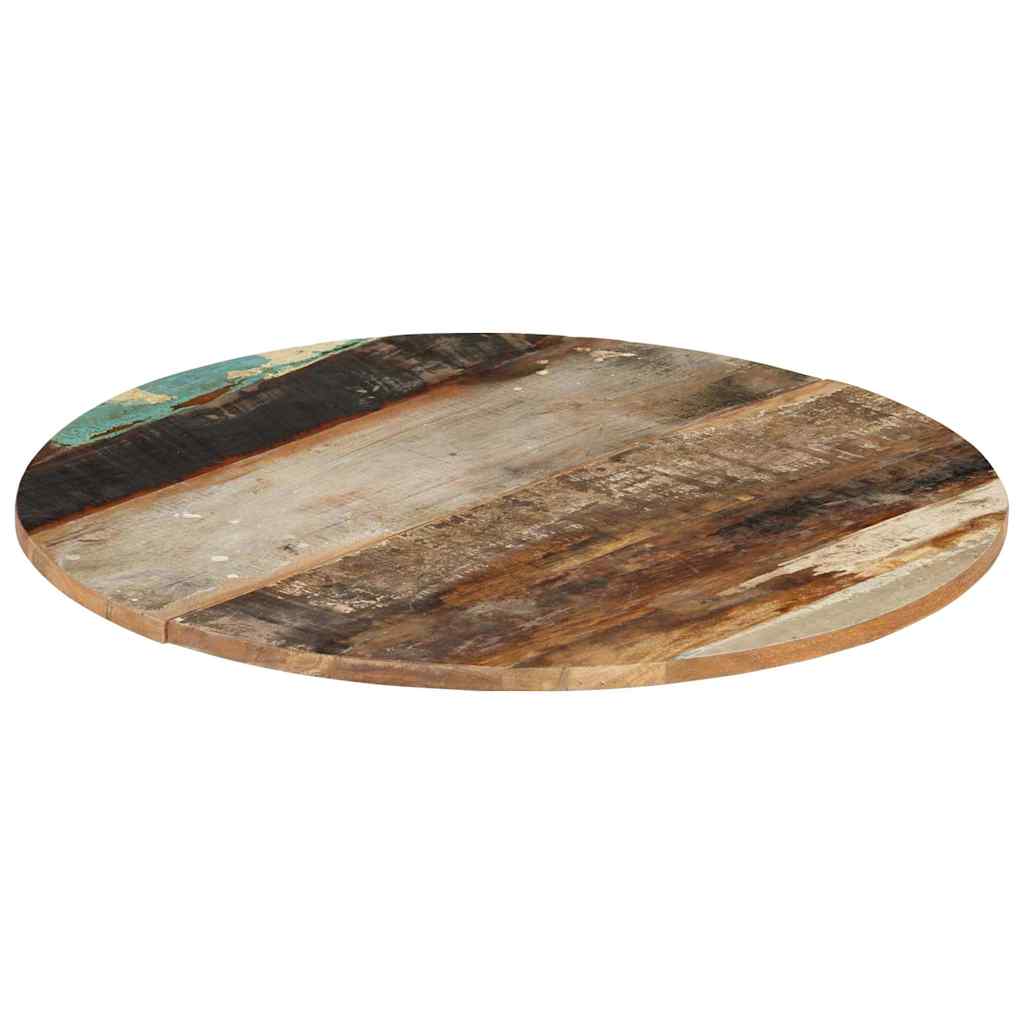 Kerek tömör újrahasznosított fa asztallap 70 cm 15-16 mm 10