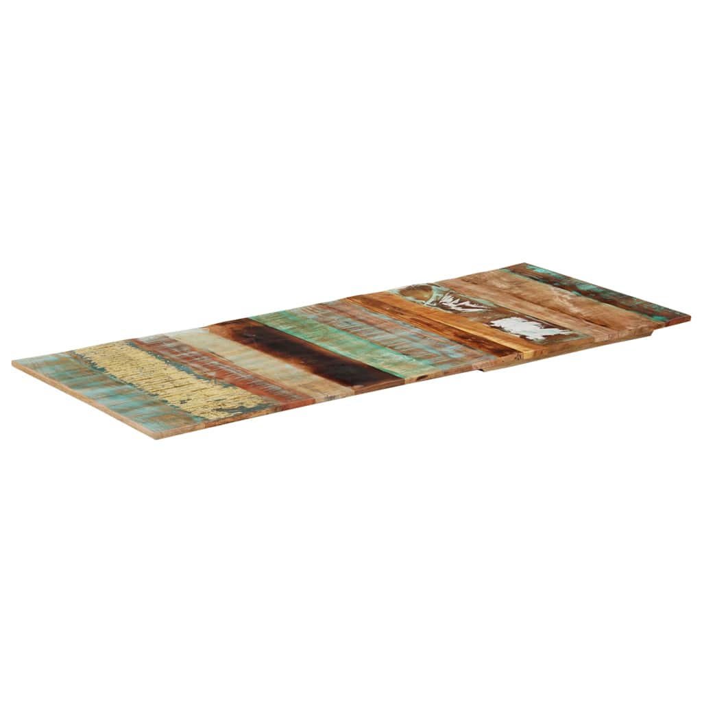 Négyszögű tömör újrahasznosított fa asztallap 60x140cm 15-16 mm 3