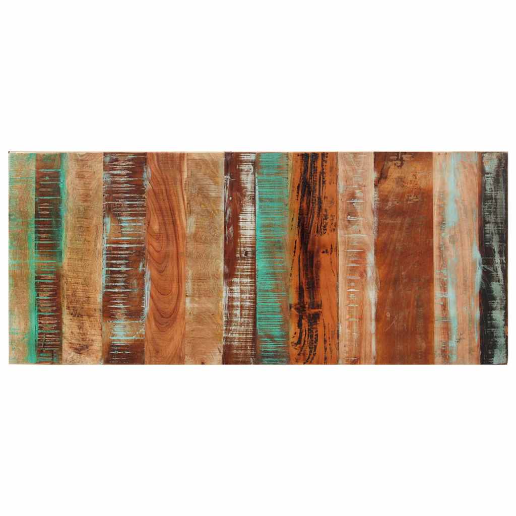 Négyszögű tömör újrahasznosított fa asztallap 60x140cm 15-16 mm 7
