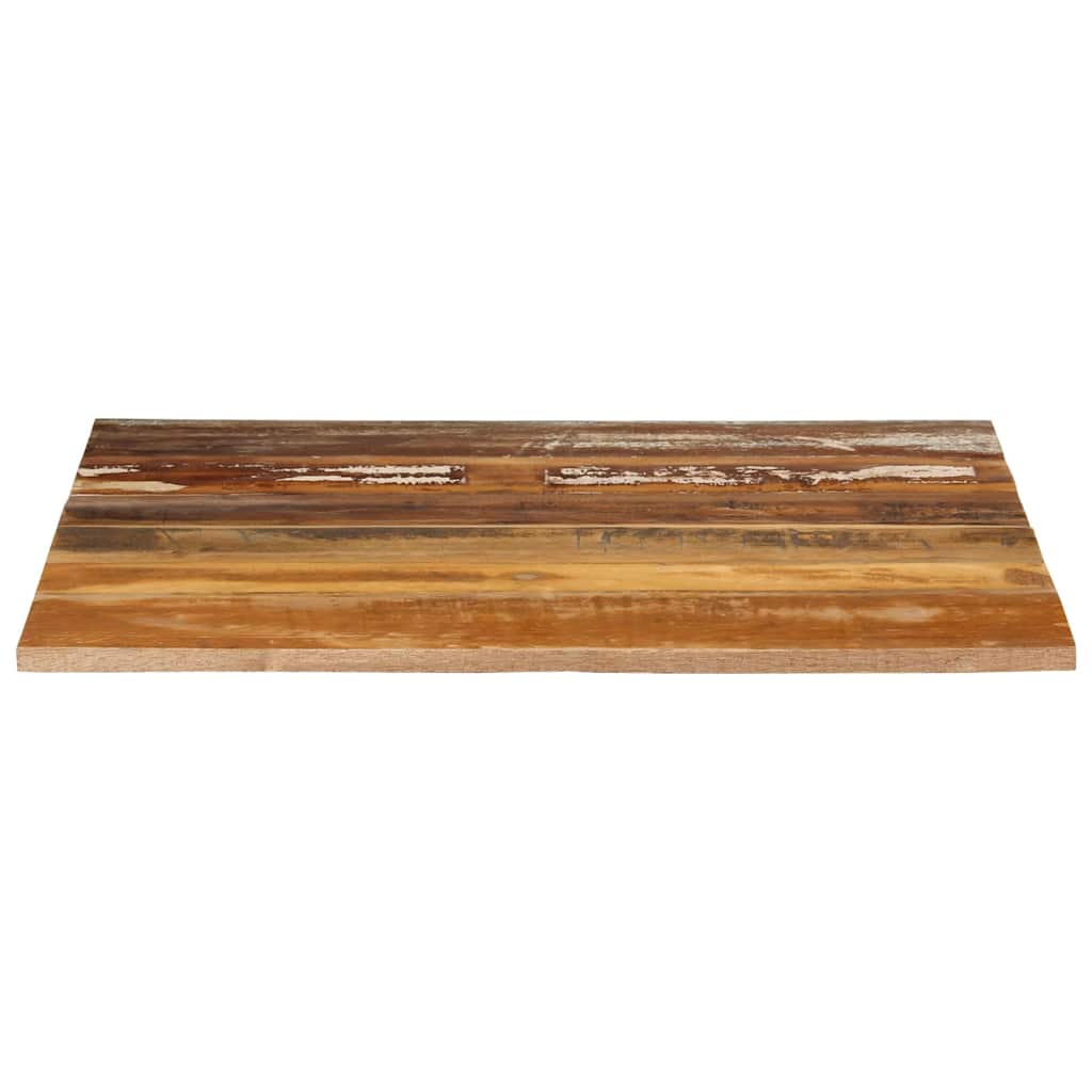 Négyszögű tömör újrahasznosított fa asztallap 70x70 cm 15-16 mm 2
