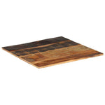 Négyszögű tömör újrahasznosított fa asztallap 70x70 cm 15-16 mm 3