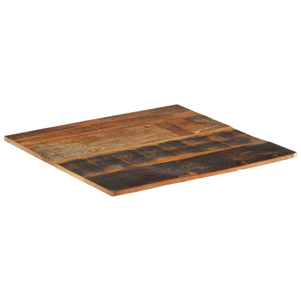 Négyszögű tömör újrahasznosított fa asztallap 70x70 cm 15-16 mm 4