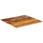 Négyszögű tömör újrahasznosított fa asztallap 70x70 cm 15-16 mm 7