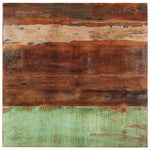 Négyszögű tömör újrahasznosított fa asztallap 80x80 cm 15-16 mm