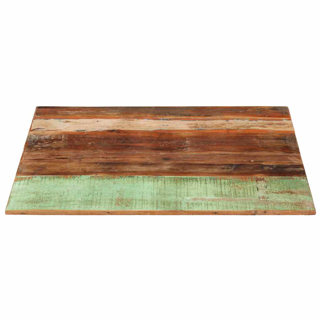 Négyszögű tömör újrahasznosított fa asztallap 80x80 cm 15-16 mm 2