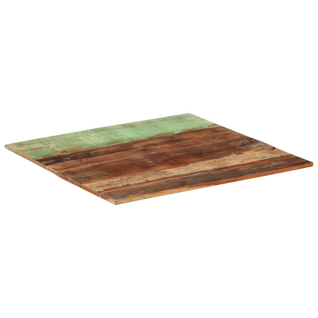Négyszögű tömör újrahasznosított fa asztallap 80x80 cm 15-16 mm 3