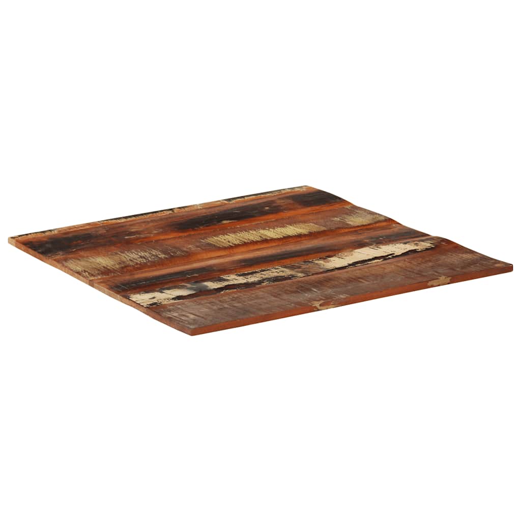 Négyszögű tömör újrahasznosított fa asztallap 80x80 cm 15-16 mm 5