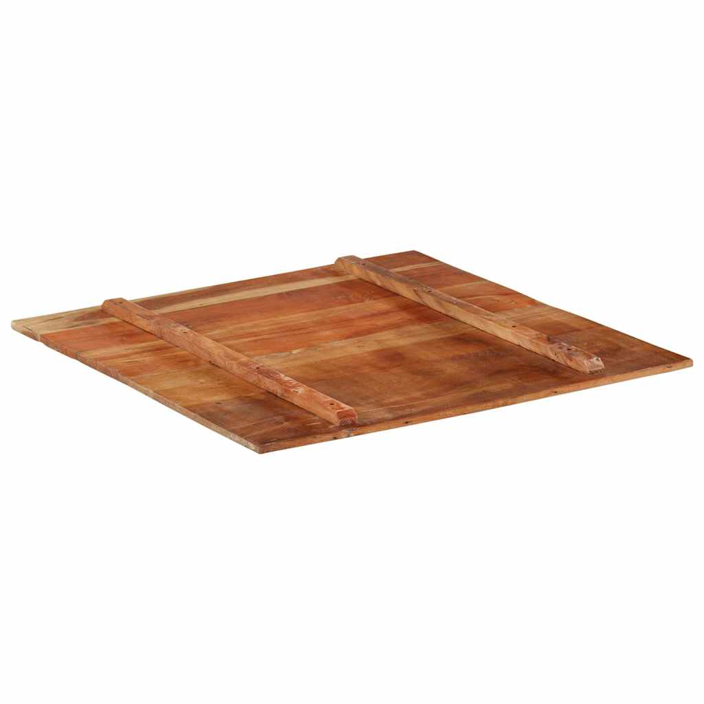 Négyszögű tömör újrahasznosított fa asztallap 80x80 cm 15-16 mm 6