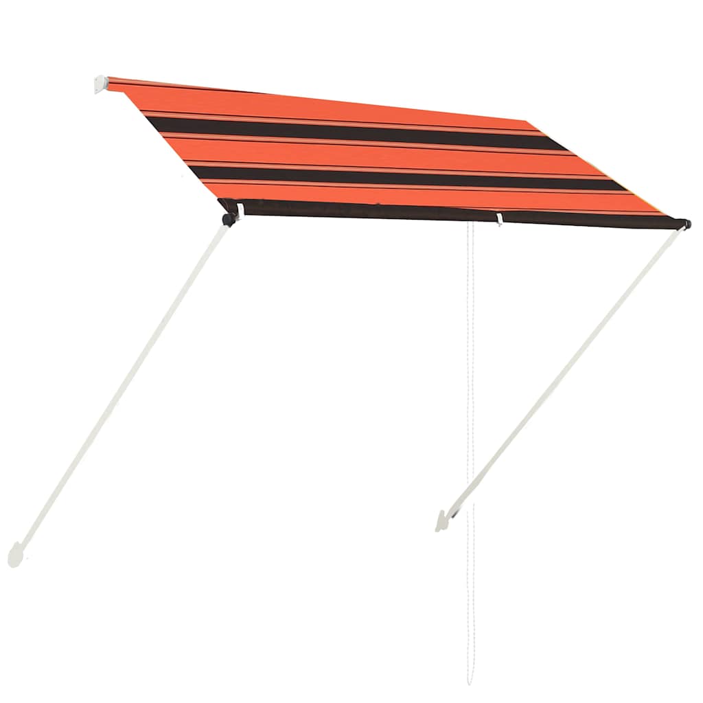 Narancssárga és barna feltekerhető napellenző 200 x 150 cm 2