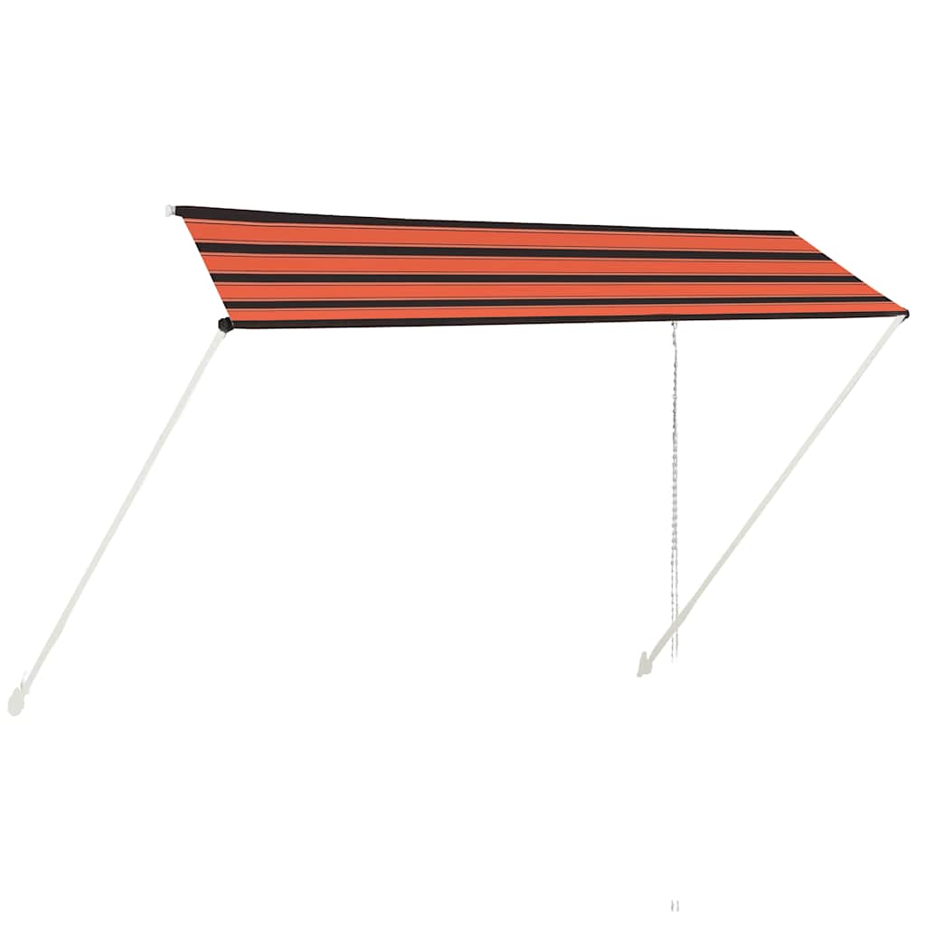 Narancssárga és barna feltekerhető napellenző 350 x 150 cm 2