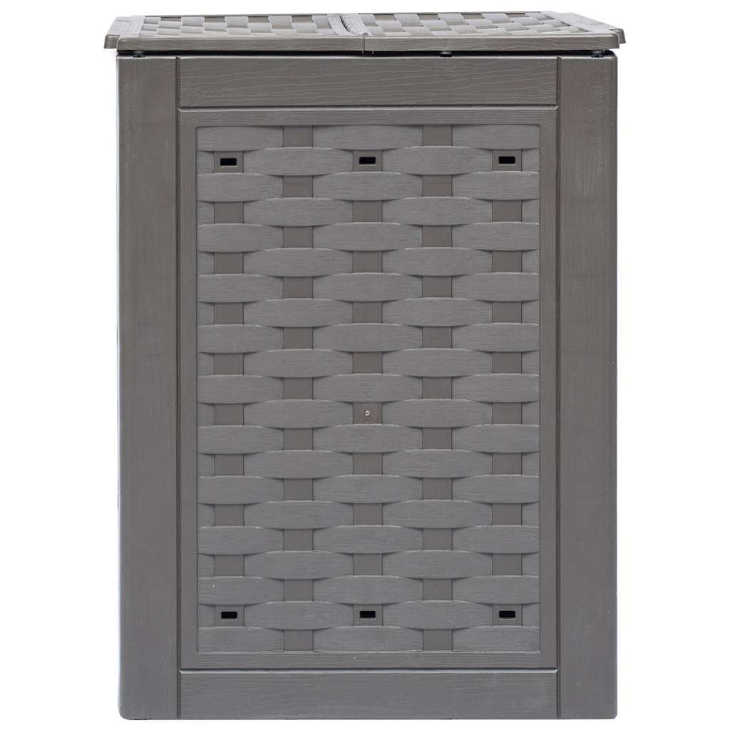 3 db barna műanyag rattan kerti komposztáló 60x60x83 cm 900 L 3
