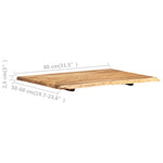 Tömör akácfa asztallap 80 x (50-60) x 2,5 cm 4