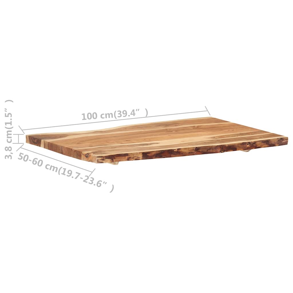Tömör akácfa asztallap 100 x (50-60) x 3,8 cm 4
