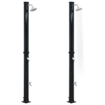 Fekete szolárzuhany 220 cm 20 L 3