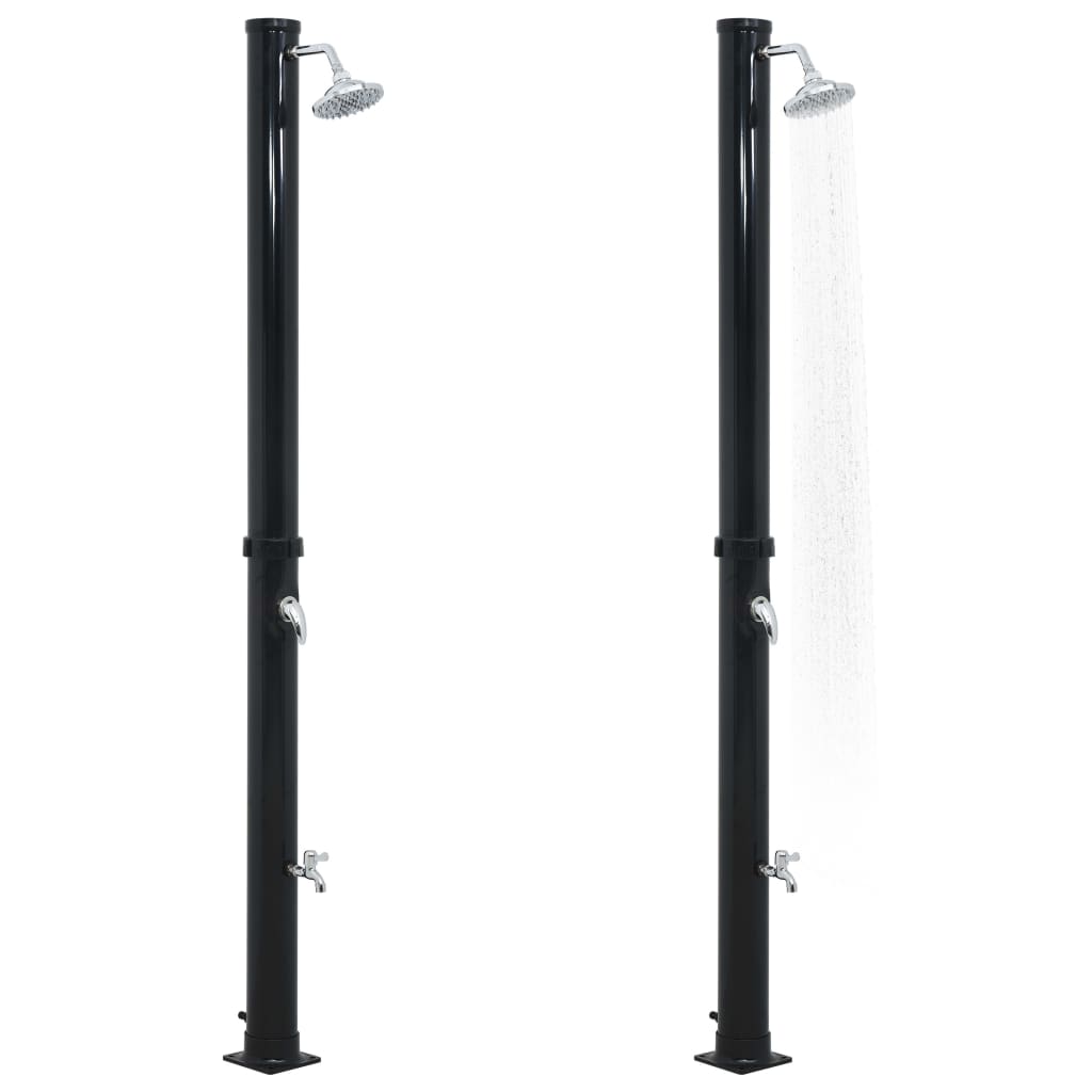 Fekete szolárzuhany 220 cm 20 L 3