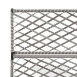 Szürke rácsos polyrattan magaságyás 3 kaspóval 83 x 30 x 130 cm 5