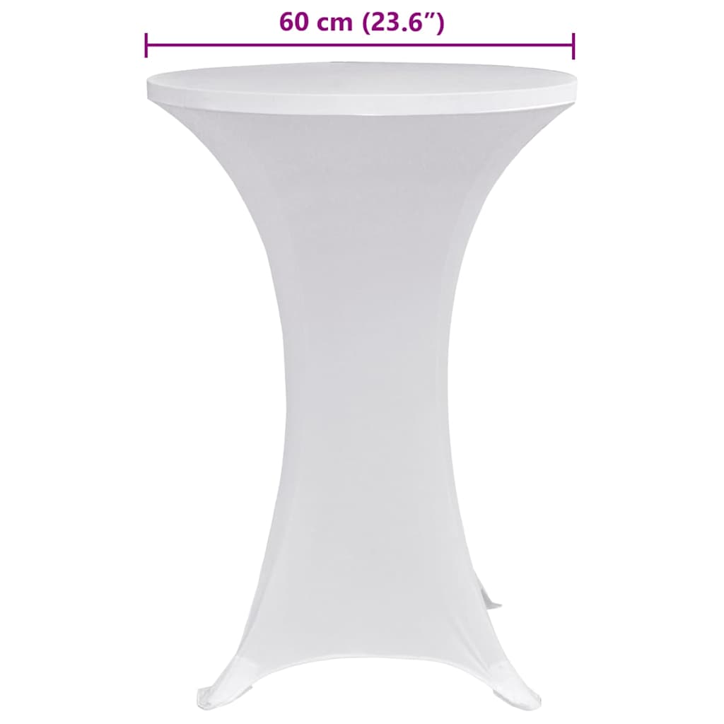 4 darab fehér sztreccs asztalterítő bárasztalhoz Ø60 cm 6