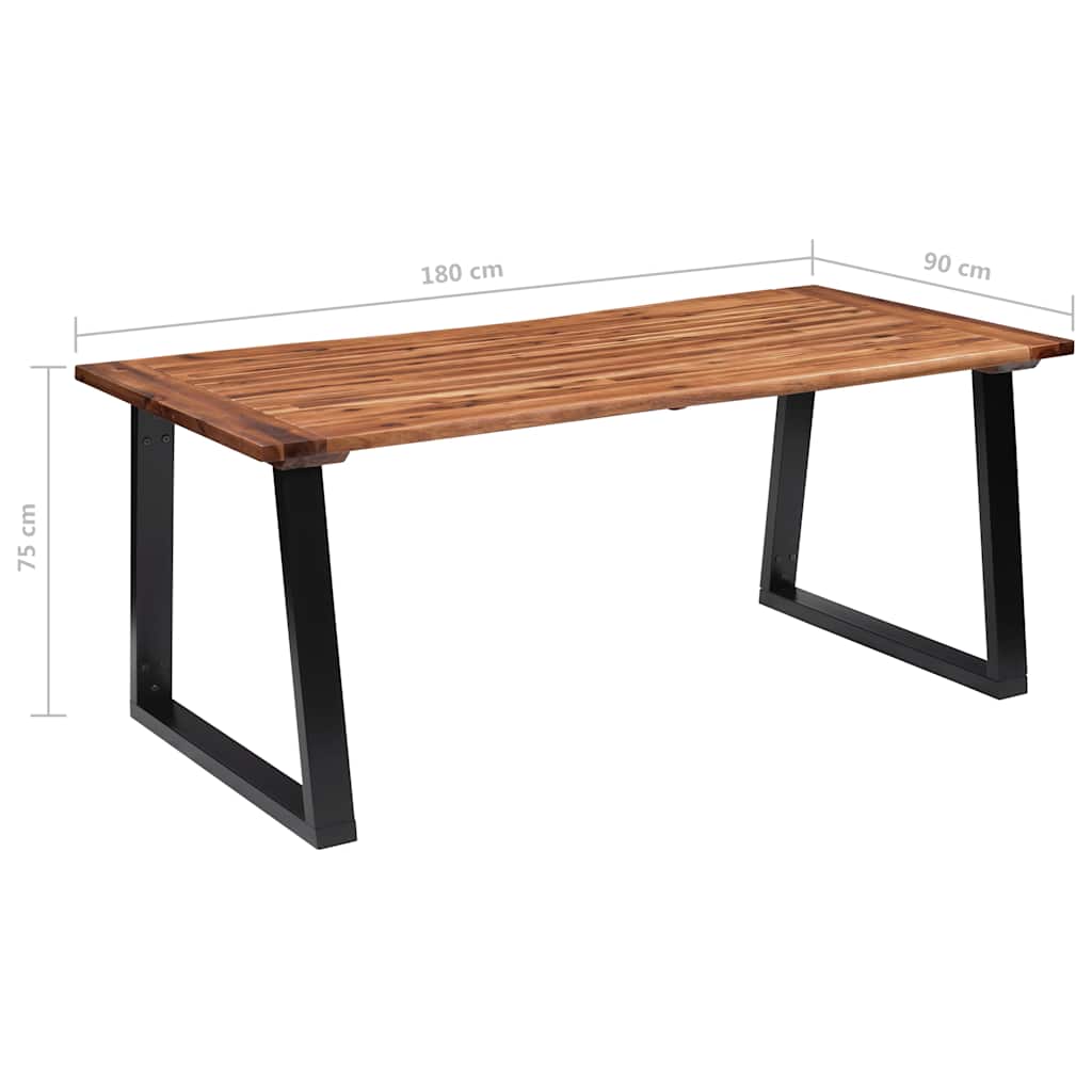 Tömör akácfa étkezőasztal 180 x 90 cm 7