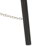 Fekete háromlábú tömör mangófa állólámpa 97 cm 11