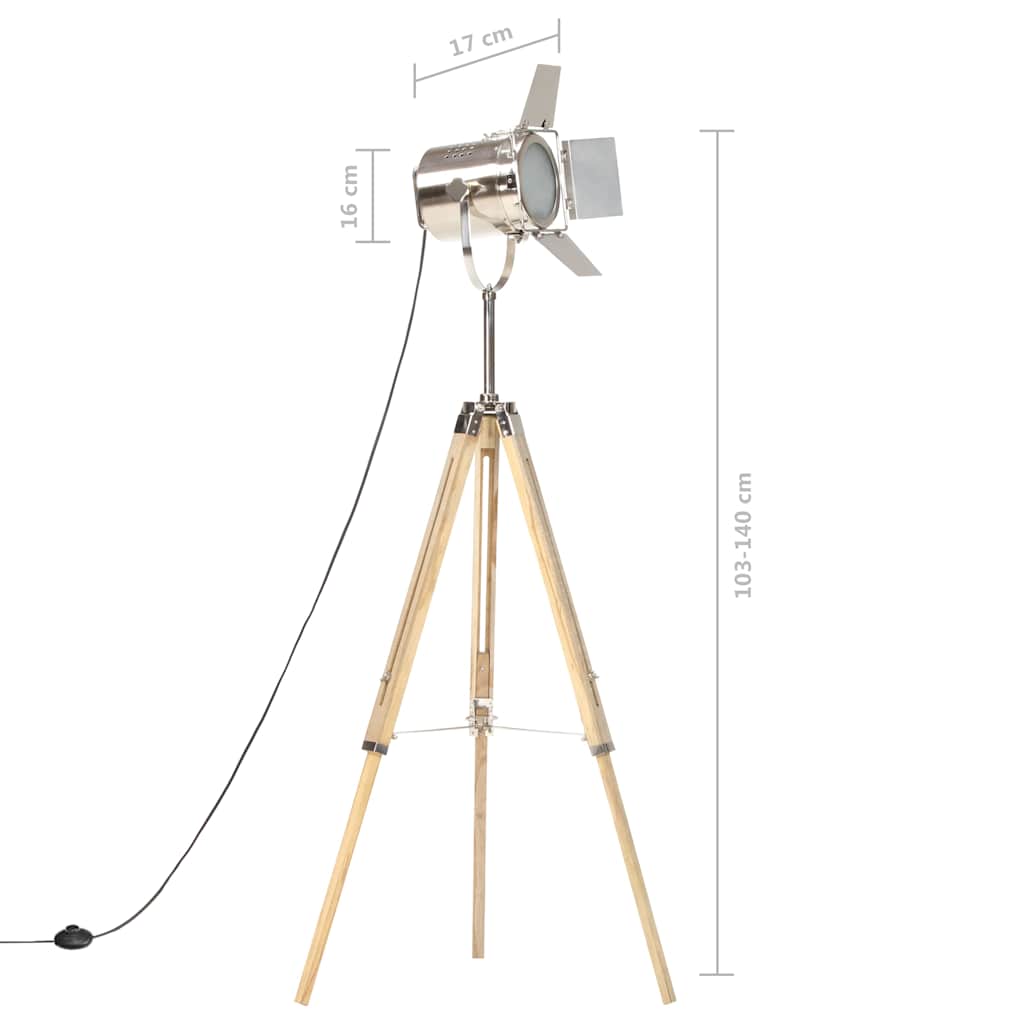 Háromlábú tömör mangófa állólámpa 140 cm 15