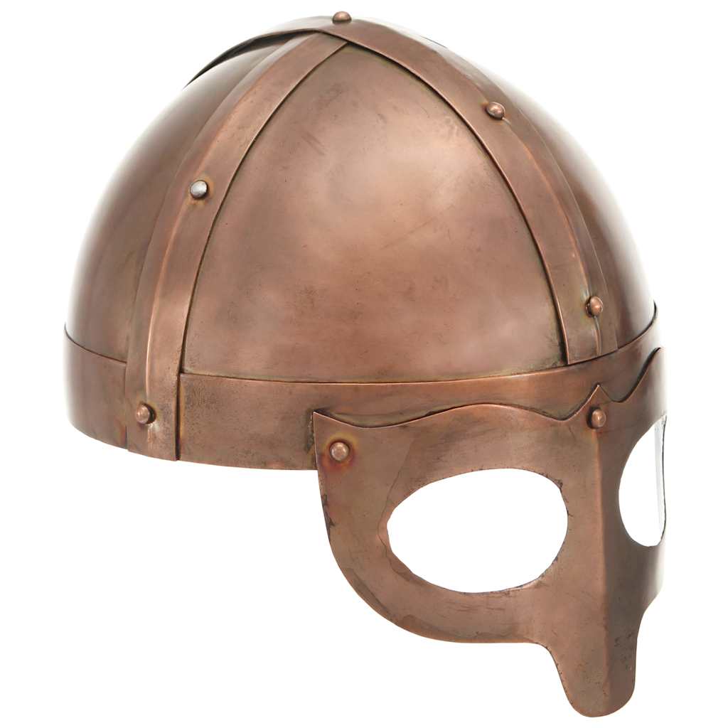 Rézszínű antik viking acélsisak LARP másolat