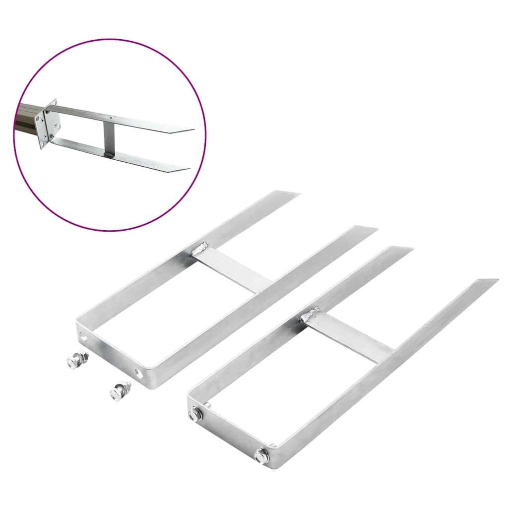 2 db acél WPC kerítéscövek 40 cm 2