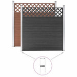 2 db acél WPC kerítéscövek 40 cm 6