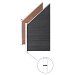 2 db acél WPC kerítéscövek 40 cm 7