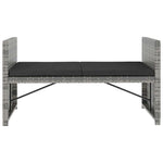 5 részes szürke polyrattan kerti ülőgarnitúra párnákkal 6