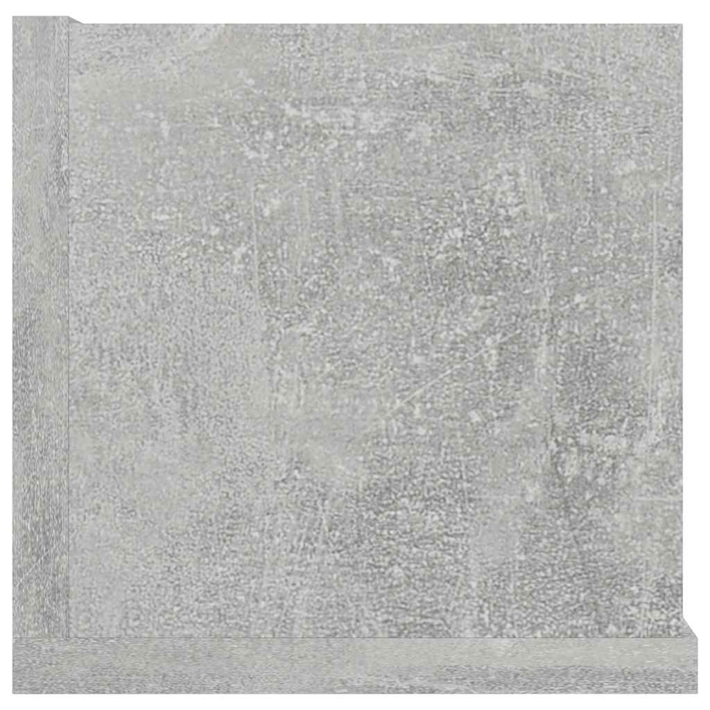 Betonszürke szerelt fa CD-tartó fali polc 100 x 18 x 18 cm 5