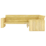 Impregnált fenyőfa kerti sarokpad 239 cm 2