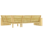 Impregnált fenyőfa kerti sarokpad 239 cm 4