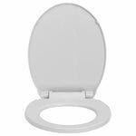 Világosszürke lassan csukódó fedelű gyorskioldó ovális WC ülőke 3