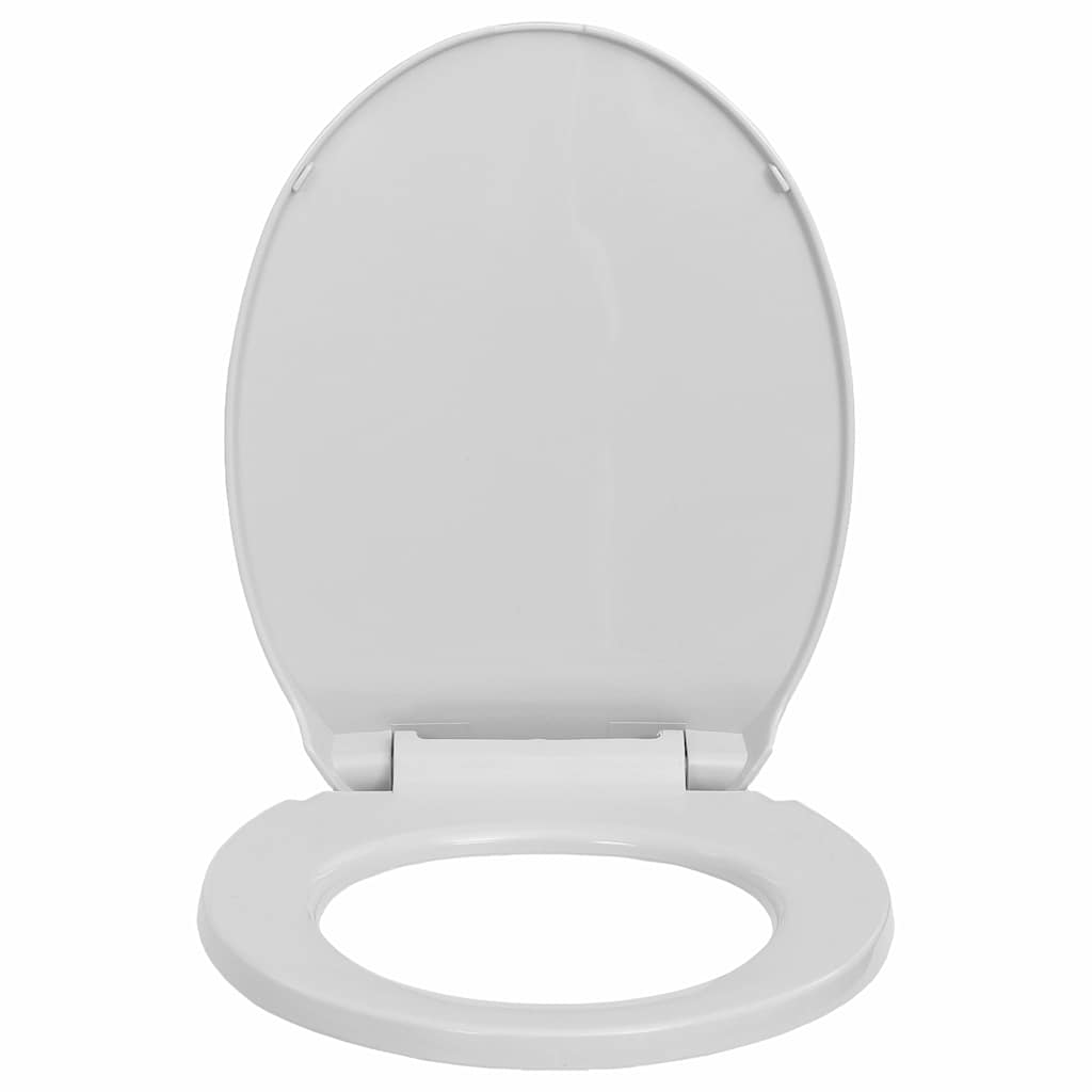 Világosszürke lassan csukódó fedelű gyorskioldó ovális WC ülőke 3