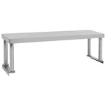 Rozsdamentes acél munkaasztal feletti polc 120 x 30 x 35 cm 2