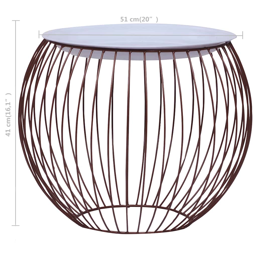 Aranyszínű dohányzóasztal Ø 51 cm 6