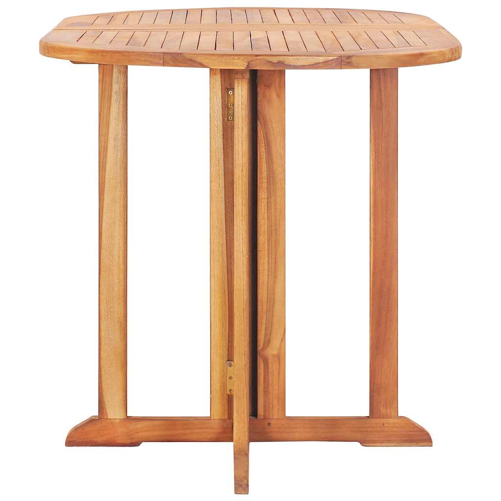 Tömör tíkfa lehajtható lapú kerti asztal 120 x 70 x 75 cm 5