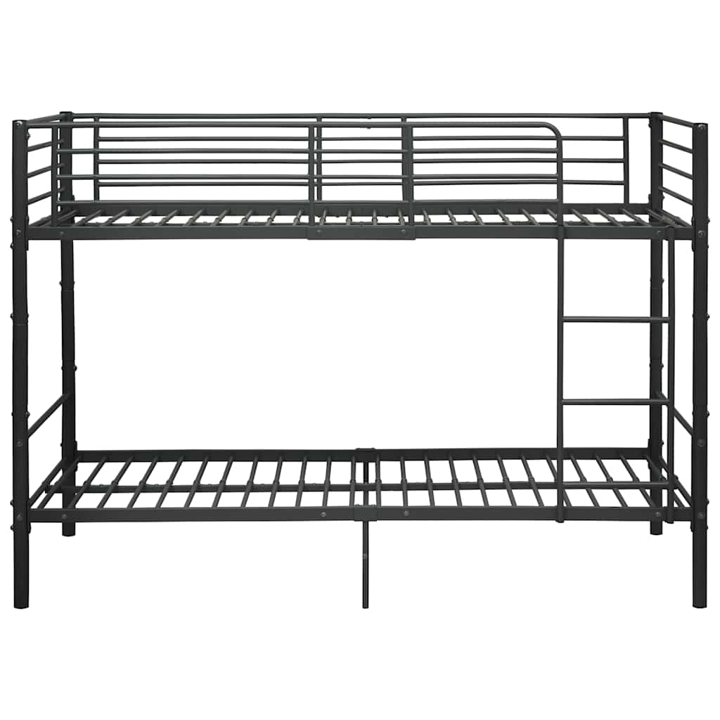 Fekete fém emeletes ágy 90 x 200 cm 4