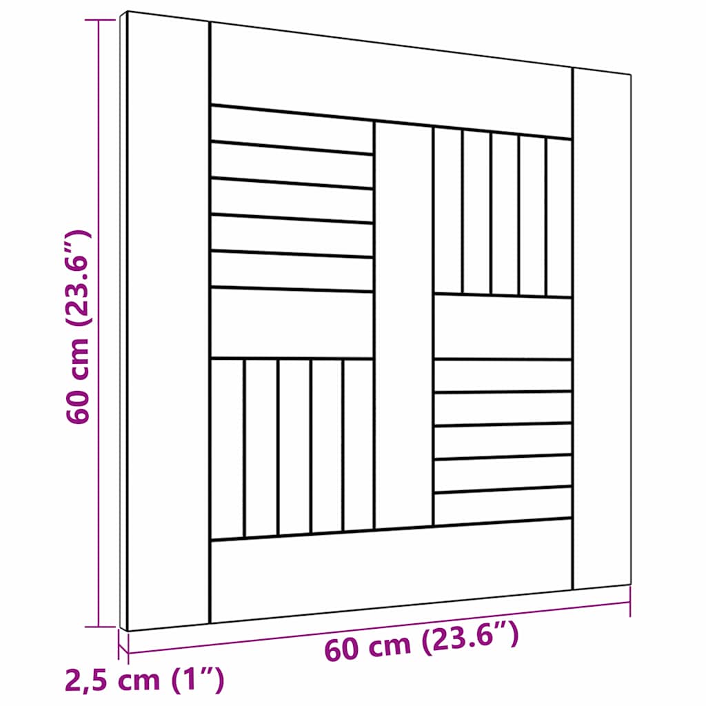 Tömör tíkfa asztallap 60 x 60 x 2,5 cm 7