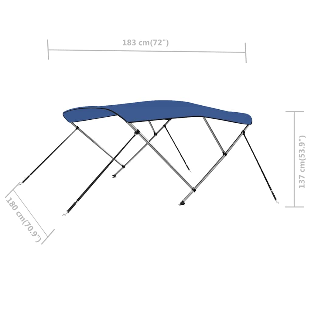 Kék háromágú bimini tető 183 x 180 x 137 cm 16
