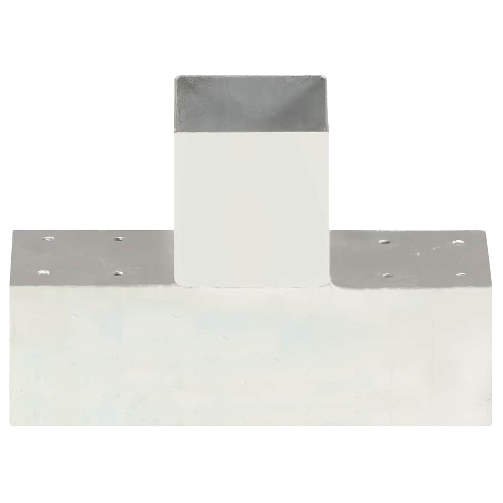 4 darab T alakú horganyzott fém oszloptartó 91 x 91 mm 3