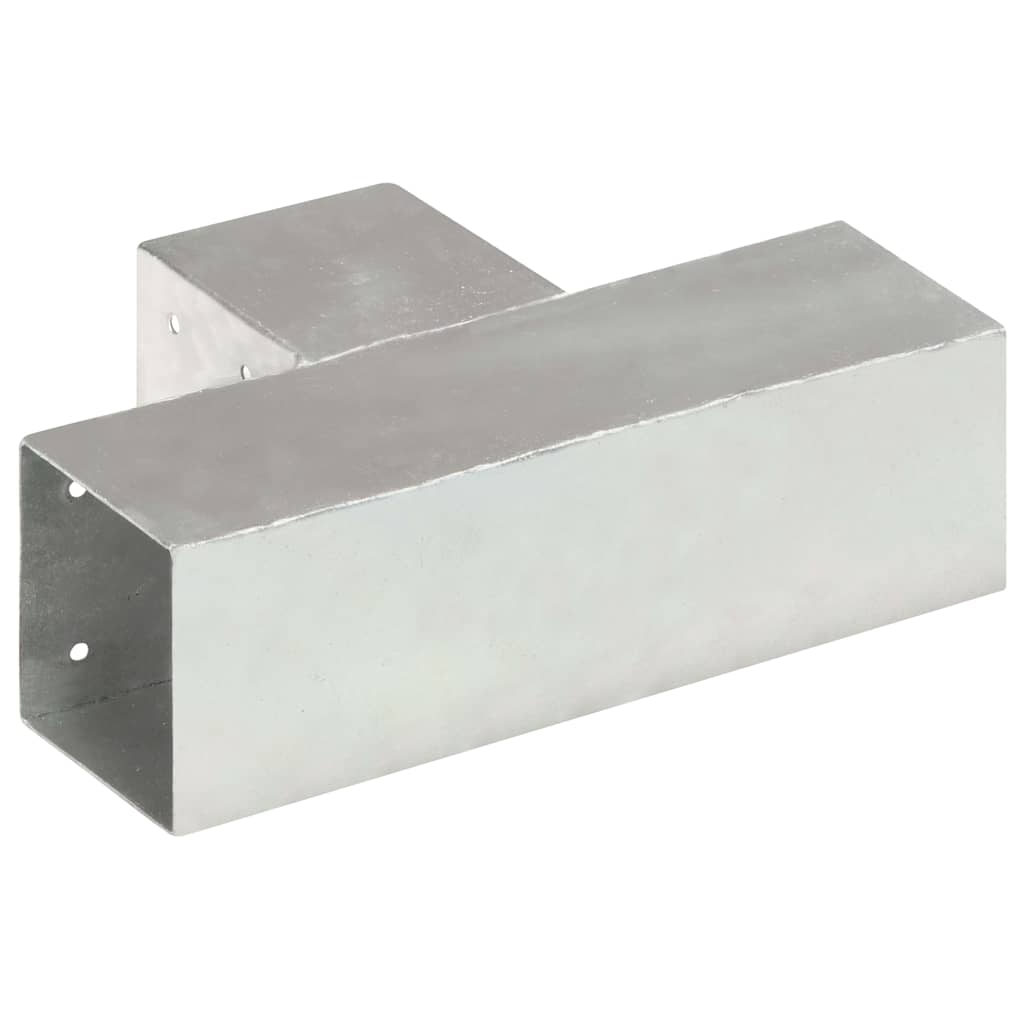 4 darab T alakú horganyzott fém oszloptartó 91 x 91 mm 5