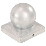 6 db gömb alakú horganyzott fém kerítésoszlop-sapka 101x101 mm 2