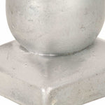6 db gömb alakú horganyzott fém kerítésoszlop-sapka 101x101 mm 7