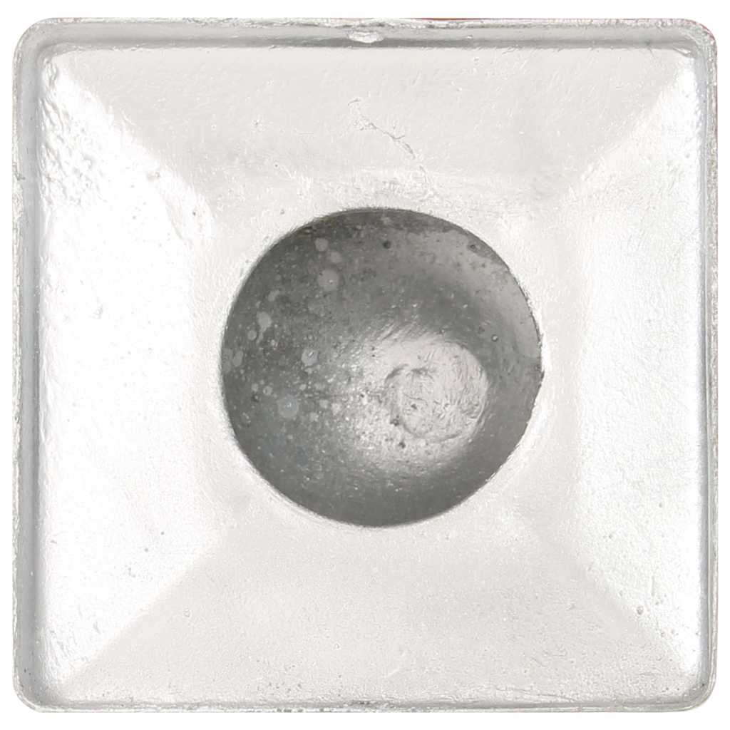 6 db gömb alakú horganyzott fém kerítésoszlop-sapka 101x101 mm 6