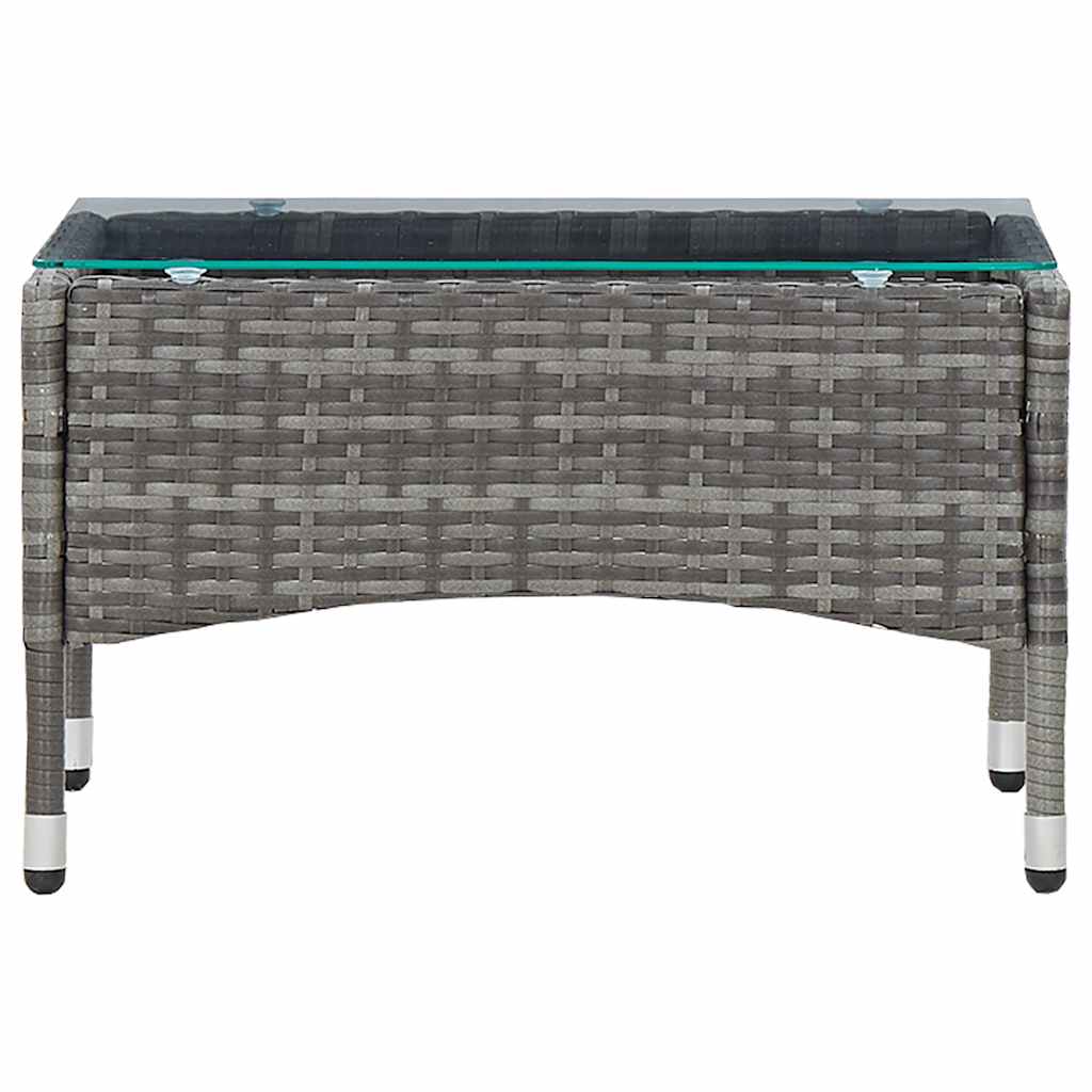 4 részes szürke polyrattan kerti ülőgarnitúra párnákkal 11