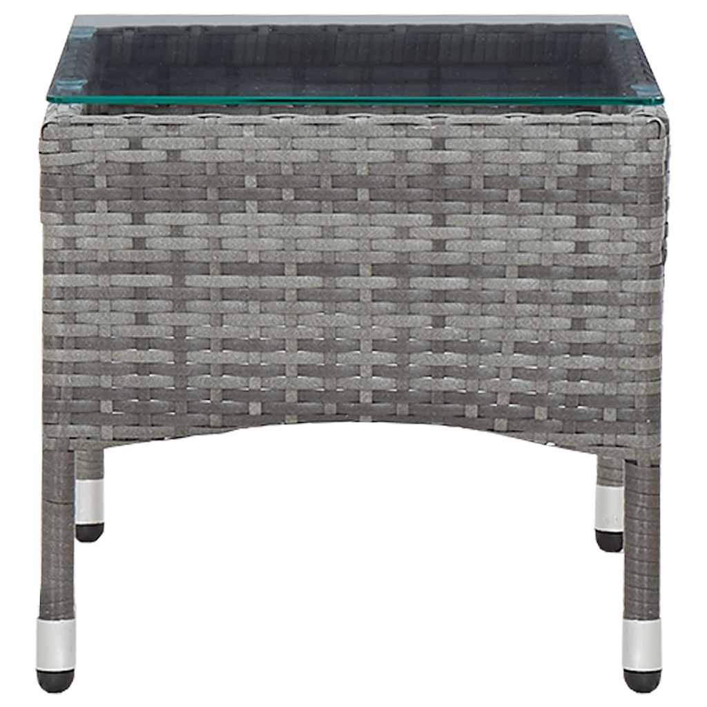 4 részes szürke polyrattan kerti ülőgarnitúra párnákkal 12
