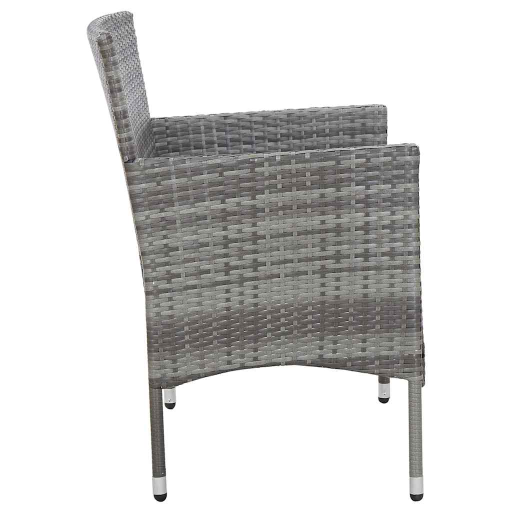 4 részes szürke polyrattan kerti ülőgarnitúra párnákkal 4
